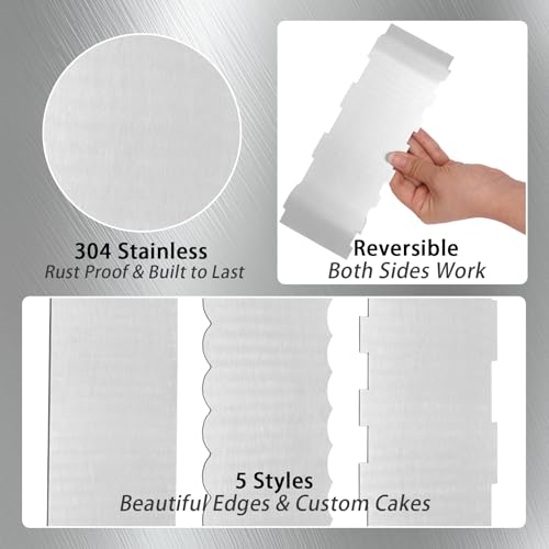 9 Inch Cake Scraper Smoother, Cake Decorating Tools for Buttercream