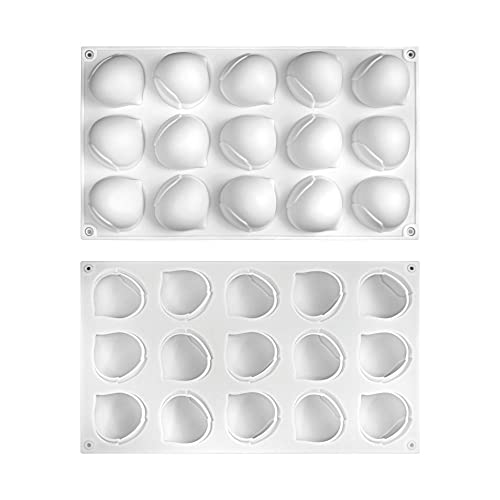 mostsom Mini Chestnut-Shaped Silicone Mold, 15 Cavity Non-Stick Gummy Mold for Chocolate, Fondant, Candy, Biscuits, Cookie, Jelly (Chestnut A) - size: Chestnut A