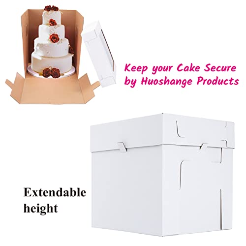 Tall Cake Boxes for Tier Cakes,3 Sizes 6 Pack