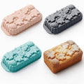 Vesici 3 Pcs Fall Thanksgiving Silicone Loaf Pans, Pumpkin Bread, 6-cup