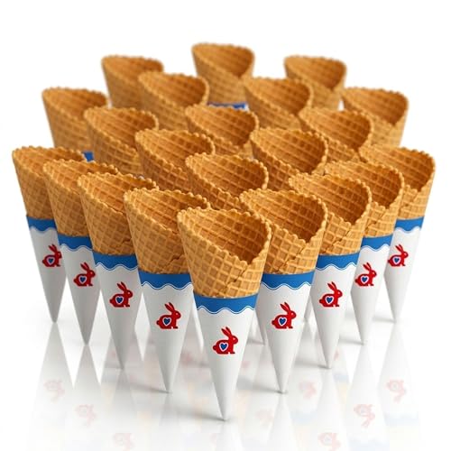 Large Waffle Cones For Ice Cream, Sugar Cone Style, Crisp Texture, Premium Waffle Cones, Dessert Cups (Pack Of 196)