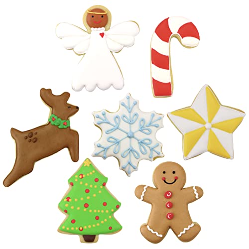 Ann Clark Christmas Cookie Cutters Set of 7, Made in USA - style: Christmas 7-Pc Set