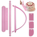 2 Pcs Flip Cake Arc Ruler, Cake Swag Maker, Decorating Graduated Scale