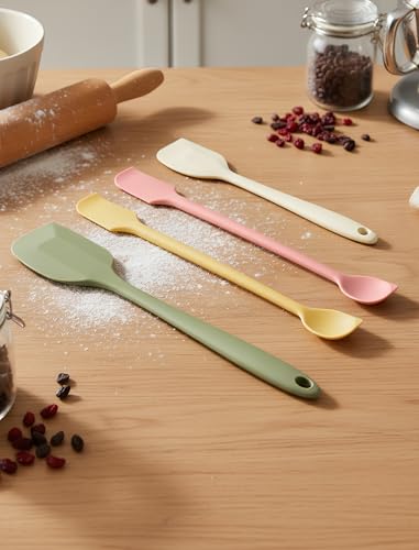 NiHome 4 Pcs Silicone Spatula Set, Heat Resistant Baking & Cooking Spatulas