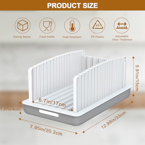 Kiss Core Adjustable Width and Thickness Bread Slicer for Homemade Bread - style: Adjustable Bread Slicer