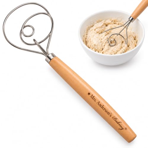 Mrs. Anderson's Baking Dough Whisk, Single-Loop, 12 Inch, 18/8 Stainless Steel, For Gently Mixing Doughs, Batters, And Bread Mixes - style: Dough Whisk, 12-Inch