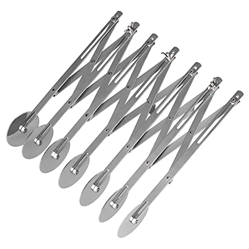Yosoo Health Gear Pastry Cutter Wheels Dough Roller Divider, and Handle, Foldable Adjustable Pastry Knife Baking Roller