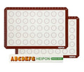 Macaron Silicone Baking Mats,22.44"Lx14.57"W (2, Red) - color: Red