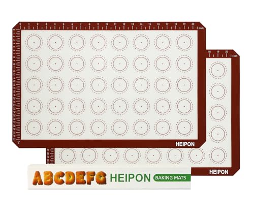 Macaron Silicone Baking Mats,22.44"Lx14.57"W (2, Red) - color: Red