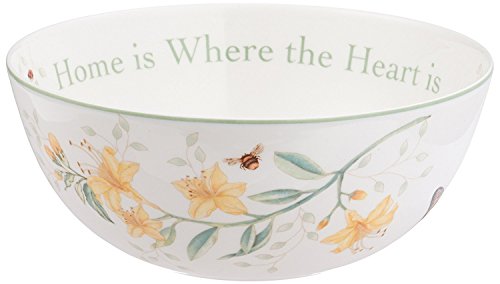 Lenox Butterfly Meadow "Home Is Where The Heart Is" Serving Bowl - style: Bowl, Sentiment