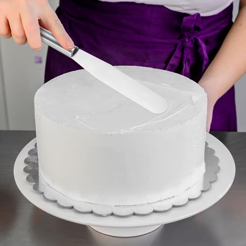 uxcell Cake Offset Spatula Set, 6/8" Icing Spatula 2pcs Silver,Straight - size: 6, 8"