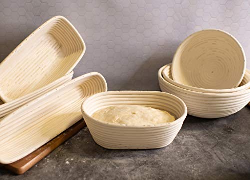Frieling Proofing Basket, Brotform Bread Rising Banneton and Serving Basket, Rectangle, 12-Inch by 5.5-Inch - size: 12" x 5.5"