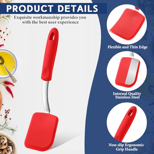 Small Silicone Spatula Mini Silicone Cookie Spatula, Red - color: Red, size: Small