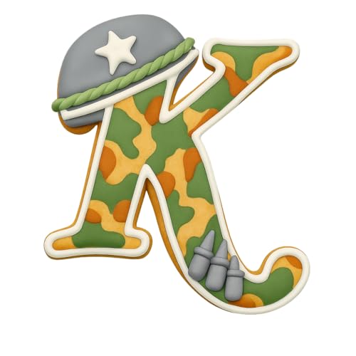 Mighty Gadget Fancy Cursive Letter A to Z Cookie Cutter - 4" Tall Alphabet Baking Mold (Random Color) (K) - color: K
