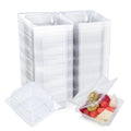 Evnlo 200 Count Heavy Duty Clear Clamshell Food Containers Hinged with Lids - color: Clear - 200 Count