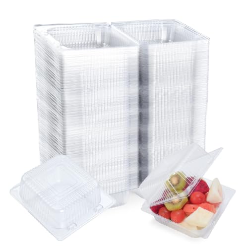 Evnlo 200 Count Heavy Duty Clear Clamshell Food Containers Hinged with Lids - color: Clear - 200 Count