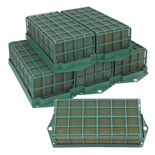 6 Pack Floral Foam Cage, Premium Floral Cage Foam Box for Fresh and Artificial Flowers – Perfect for Wedding, Home and Garden Decorations(11.8 x 4.7 x 3.15 inch) - size: 6 Pack 11.8 inch