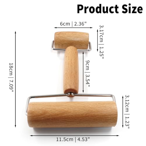 Wooden Rolling Pin, H Square Type - style: Style 3