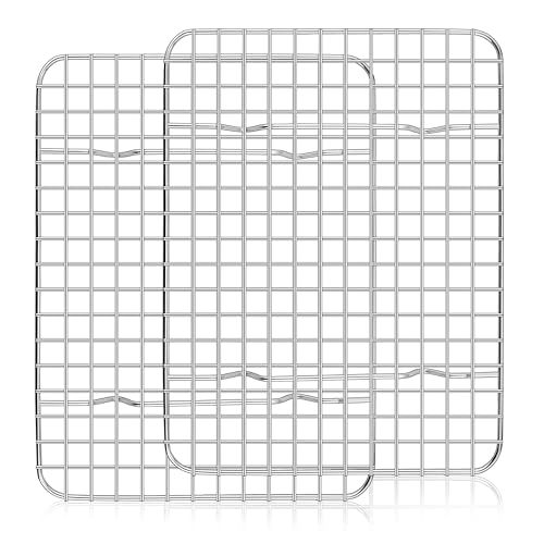 Homikit 8.7"x6.3" Stainless Steel Mini Cooling Rack Set Fit 9x7 Sheet Pan - size: 8.7" x 6.3"