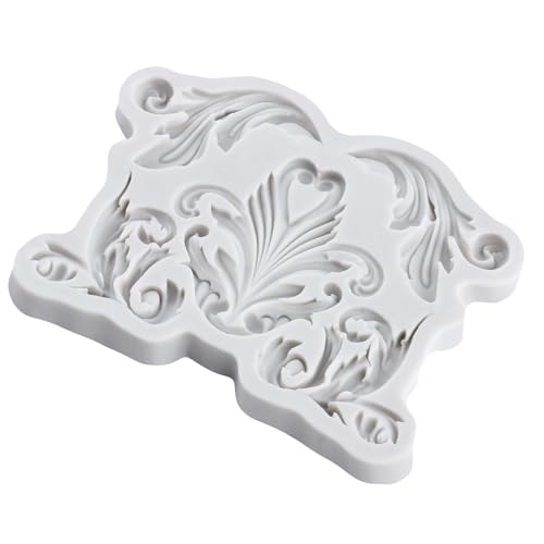 Lingzhi Baroque Fondant Molds Curlicues Scroll Lace Silicone Molds - color: Style N