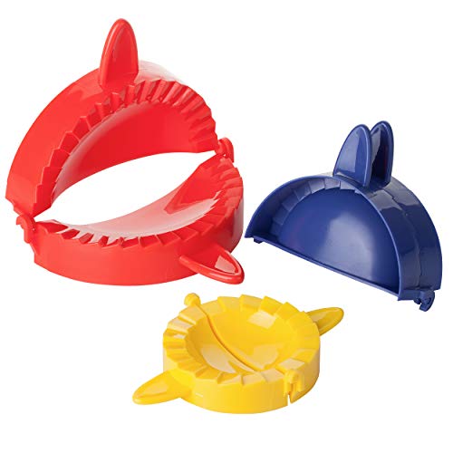 BTaT- Dough Press Set, 3 Pack, Dumpling, Empanada, Pastry & Turnover Press - color: Assorted Colors 1