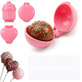 4Pcs Cake Pop Mold, Cakepop Molds Shapes, Round Cakes Pops Molds With Caked Pop Stand Caked Ball Molding, Cakes Puck Mold Set for Home Baking, Birthday Parties, Wedding Desserts