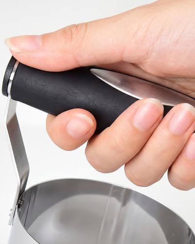 3" Stainless Steel Biscuit Cutter, Round Cookie Cutter with Handle