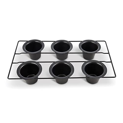 Mrs. Anderson's Baking 6-Cup Popover Pan, Carbon Steel with Non-Stick Coating, PFOA Free, 15.75 x 9 x 2.25-Inches - style: Popover, 6-Cup