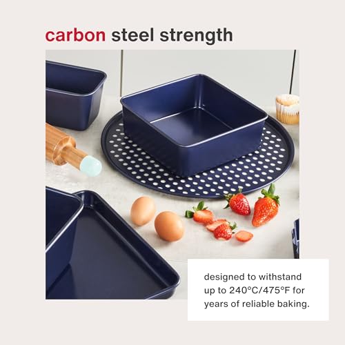 Zyliss Durable Non-Stick Pizza Tray | Carbon Steel | Dark Blue | Pizza Tray/Bakeware | Dishwasher Safe | 5 Year Guarantee… - style: Pizza Tray
