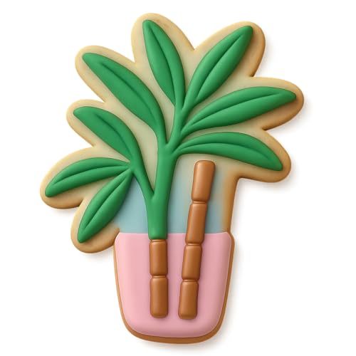 Bamboo Palm Cookie Cutter & Stamp, Fondant & Clay - 4x2.5