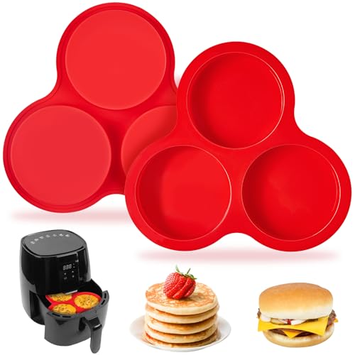 Puyeipt Air Fryer Muffin Top Pans, 2 Pack, 6 Cups