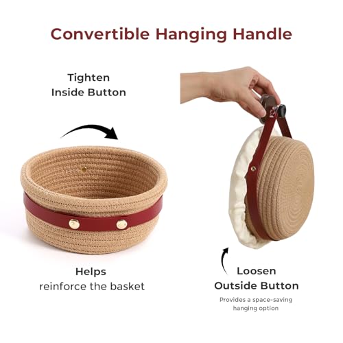 2-Pack Banneton Bread Proofing Baskets – Sourdough Starter Kit for Home Bakers, Cotton Rope Bannetons with Liners, Hanging Hooks & Dough Guide (1 Round + 1 Oval)