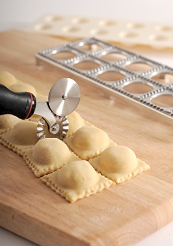 Norpro Grip-EZ Pastry & Ravioli Cutter Wheel, Dual Headed Stainless Steel - color: Black