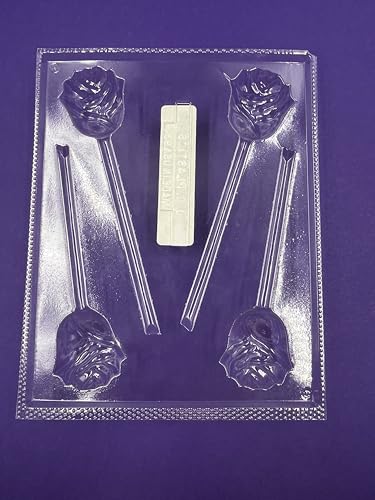 CANDISLE Rose Lollipop Chocolate Candy Mold