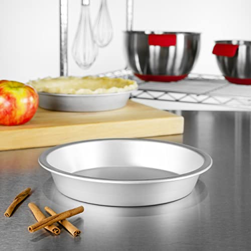 Fat Daddio's PIE-9SET Anodized Aluminum Pie Pan, 9 x 1.5 Inch, Set of 2 - size: 9 x 1.5 Inch (Set of 2)