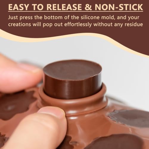 6-Pack Classic Silicone Chocolate Candy Molds, Baking Molds