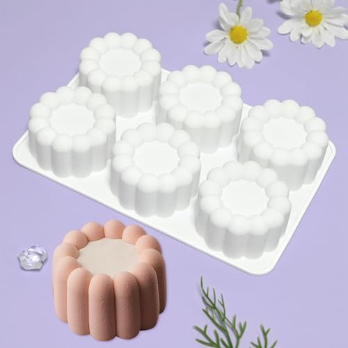 mostsom Silicone Flower Mousse Cake Mold Ice Cream Chocolate Mold Soap 3D Cupcake Bakeware Baking Dish Cake Pan Muffin Mould (A_ Flower)