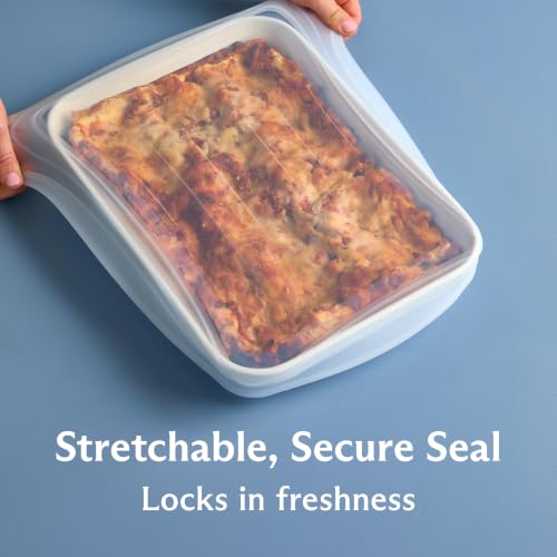 Stasher Reusable Silicone Rectangle Stretch Lid, Food Cover for 9x13 inch - size: Rectangular