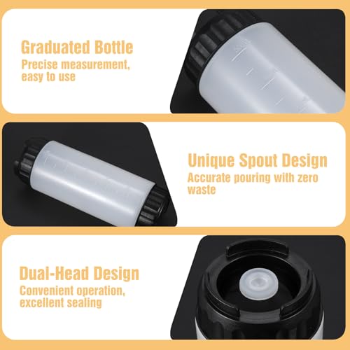 Grevosea 2 Pcs 20 oz Squeeze Bottles, Refillable Large Valve Condiment Dispenser, Self-Sealing Leakproof Syrup Ketchup Sour Cream Sauce Bottle for Restaurant Home Kitchen(Black) - color: Black, size: 20 Ounces (Pack of 2)