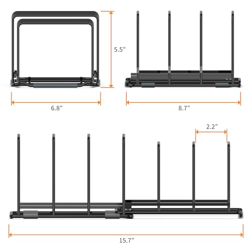 Adjustable 2.2in Pan Organizer Rack
