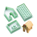KALAIEN 4 Pcs Gingerbread House Cookie Cutter Set - color: 4 pcs
