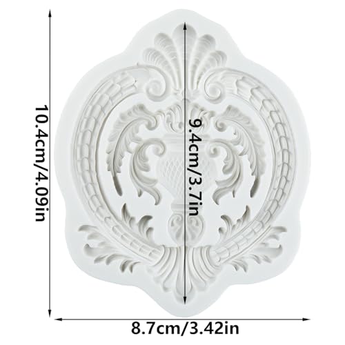 Baroque Silicone Molds Curlicues Scroll Relief Lace Fondant Mold - color: Style I
