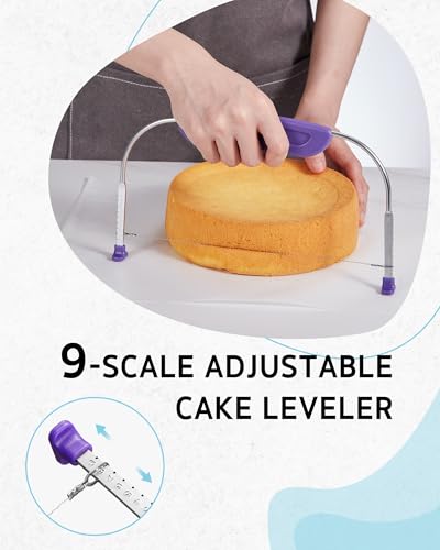 Syntus 65 PCs Cake Decorating Kit with Cake Stand, Cake Baking Supplies - color: Blue