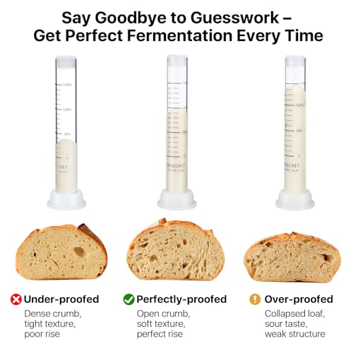 Stackable Cotton Banneton Proofing Basket Set, With Pro Sourdough Aliquot Jar for Rise Tracking – 2 x 10 inch Oval Bread Basket, Sourdough Baking Tools for Artisan Bread Makers