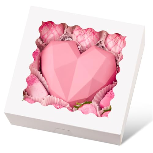 Ocmoiy Pie Boxes with Window, 10x10x2.5 Inches, 20 Pack - size: 10 x 10 x 2.5 inch