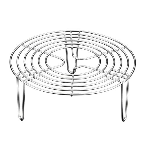 Round Steamer Rack, Cooling Rack, Stainless Steel Pot Mat, Wire Steamer Rack for pot cookers and pressure cookers (7 * 18cm) - size: 7*18cm
