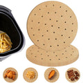 Air Fryer Parchment Paper Liners, 6 Inch 100 Pcs - color: Unbleached, size: 6IN