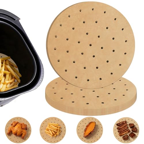 Air Fryer Parchment Paper Liners, 6 Inch 100 Pcs - color: Unbleached, size: 6IN