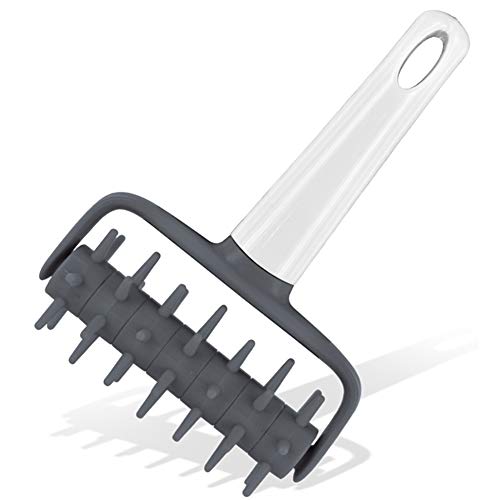 Kakalote Pizza Dough Docker Pastry Roller with Spikes Black