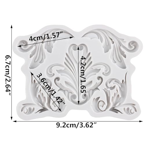 Lingzhi Baroque Fondant Molds Curlicues Scroll Lace Silicone Molds - color: Style N
